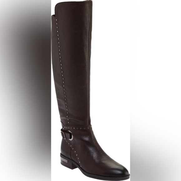 🎁🎄Final Sale Price🎁🎄Vince Camuto Leather Studded Tall Boot sz 5 NIB - Picture 4 of 5